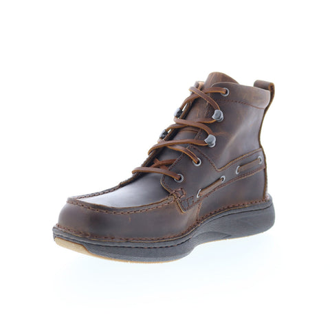 Justin Boots Mocc Toe Lacer JM450 Mens Brown Leather Casual Dress Boots