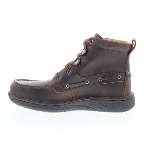 Justin Boots Mocc Toe Lacer JM450 Mens Brown Leather Casual Dress Boots