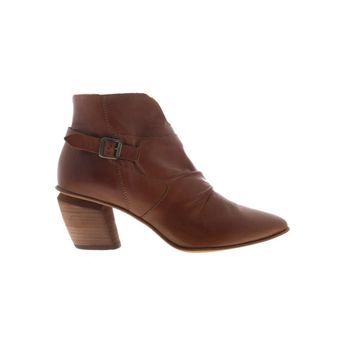 Miz Mooz Joella Womens Brown Leather Zipper Ankle & Booties Boots