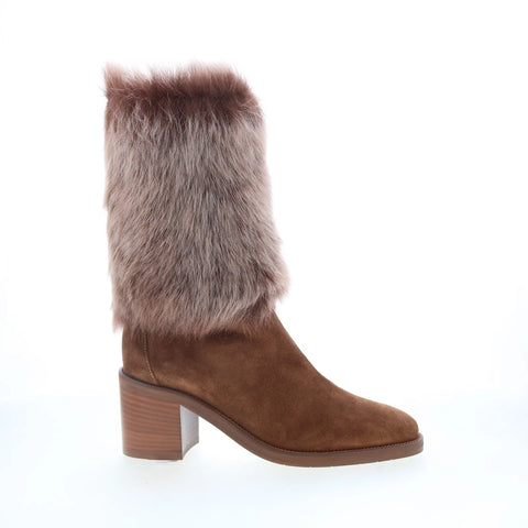 Aquatalia Jolie L538334 Womens Brown Suede Pull On Ankle & Booties Boots