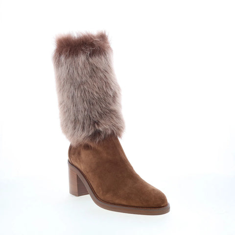 Aquatalia Jolie L538334 Womens Brown Suede Pull On Ankle & Booties Boots
