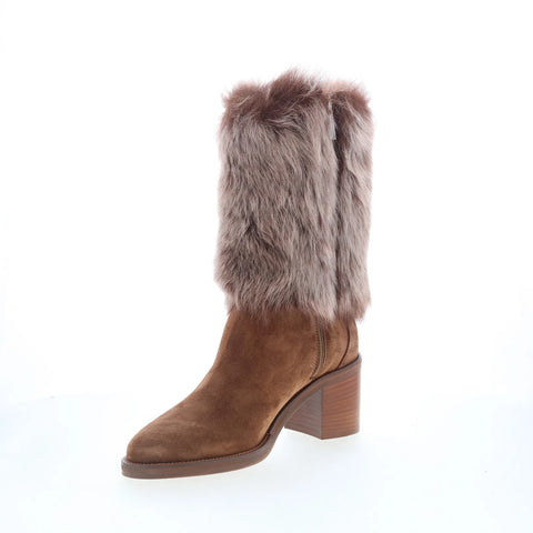 Aquatalia Jolie L538334 Womens Brown Suede Pull On Ankle & Booties Boots