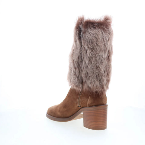 Aquatalia Jolie L538334 Womens Brown Suede Pull On Ankle & Booties Boots