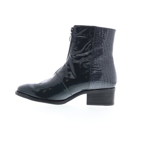 Bos. & Co. Jordon Womens Gray Leather Zipper Ankle & Booties Boots