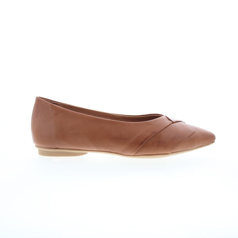 Miz Mooz Josefine Womens Brown Leather Slip On Loafer Flats Shoes
