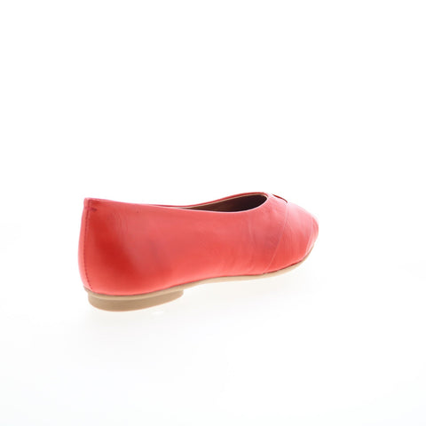 Miz Mooz Josefine Womens Red Leather Slip On Loafer Flats Shoes