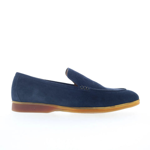 Pastori by Di Bianco Jovian Suede Mens Blue Loafers & Slip Ons Casual Shoes