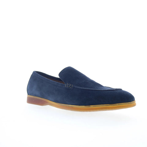 Pastori by Di Bianco Jovian Suede Mens Blue Loafers & Slip Ons Casual Shoes