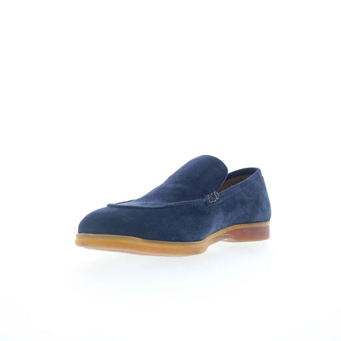 Pastori by Di Bianco Jovian Suede Mens Blue Loafers & Slip Ons Casual Shoes