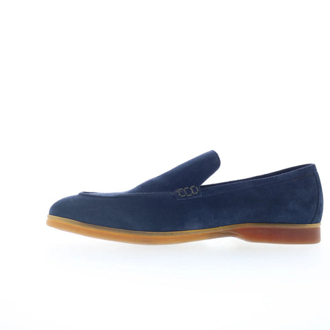 Pastori by Di Bianco Jovian Suede Mens Blue Loafers & Slip Ons Casual Shoes