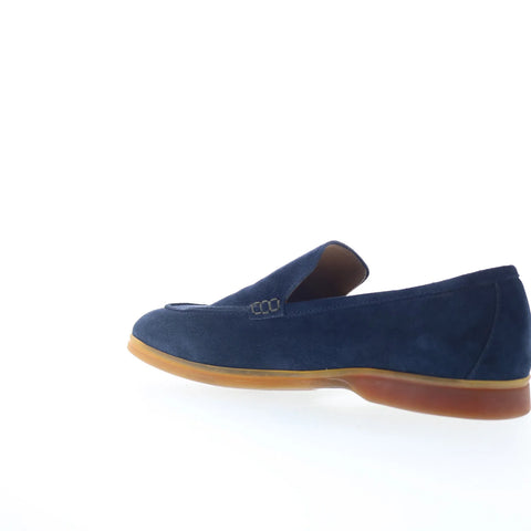 Pastori by Di Bianco Jovian Suede Mens Blue Loafers & Slip Ons Casual Shoes
