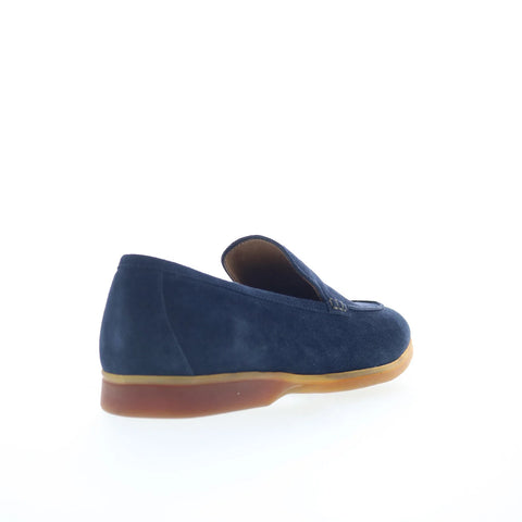 Pastori by Di Bianco Jovian Suede Mens Blue Loafers & Slip Ons Casual Shoes