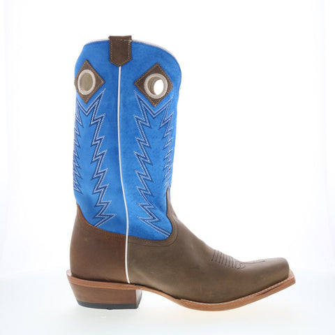 Justin Boots Ranker Sueded Boar JP2507 Mens Brown Wide Cowboy Western Boots