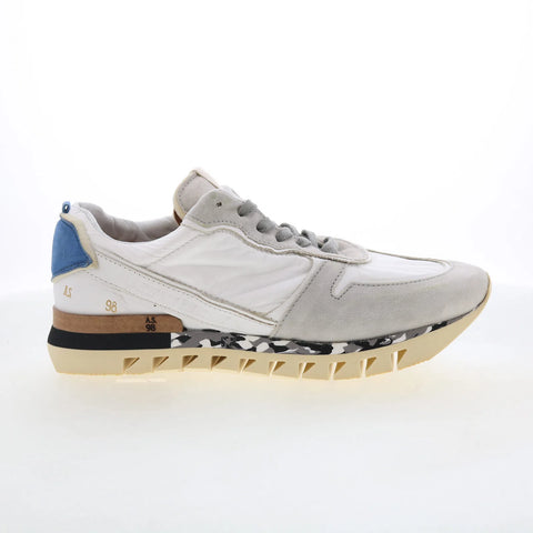 A.S. 98 Julian Mens White Leather Lace Up Lifestyle Sneakers Shoes