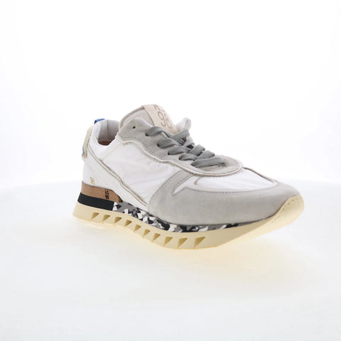 A.S. 98 Julian Mens White Leather Lace Up Lifestyle Sneakers Shoes