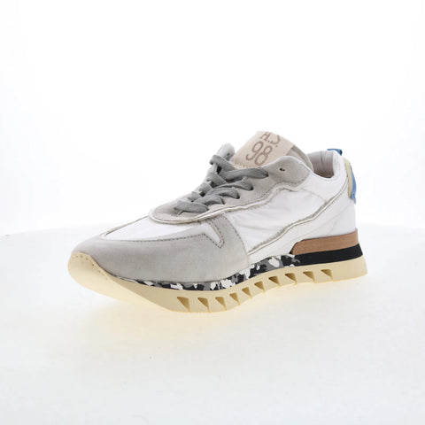A.S. 98 Julian Mens White Leather Lace Up Lifestyle Sneakers Shoes