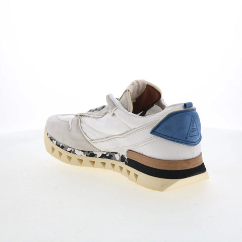 A.S. 98 Julian Mens White Leather Lace Up Lifestyle Sneakers Shoes
