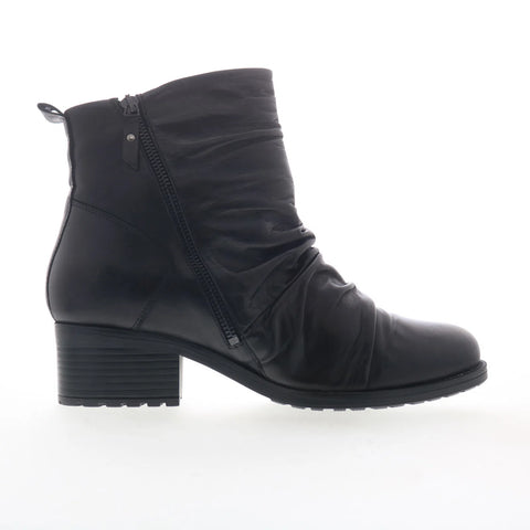Miz Mooz Juliena Womens Black Leather Zipper Ankle & Booties Boots