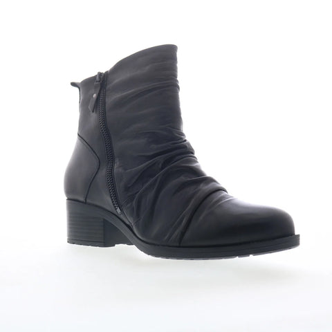 Miz Mooz Juliena Womens Black Leather Zipper Ankle & Booties Boots