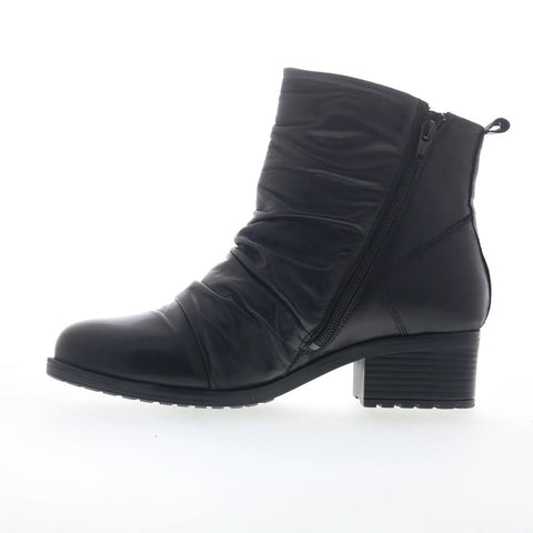 Miz Mooz Juliena Womens Black Leather Zipper Ankle & Booties Boots