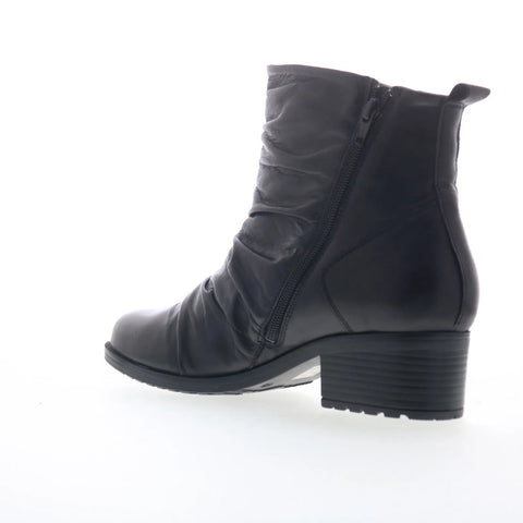 Miz Mooz Juliena Womens Black Leather Zipper Ankle & Booties Boots