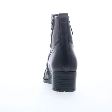 Miz Mooz Juliena Womens Black Leather Zipper Ankle & Booties Boots
