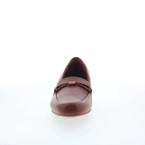 Clarks Juliet Shine 26175181 Womens Brown Wide Loafer Flats Shoes