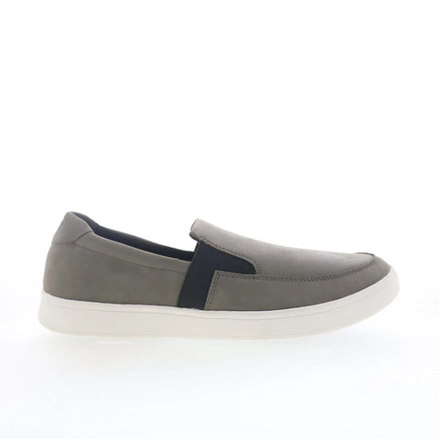 Drew Jump 43949-9T Mens Gray Leather Slip On Loafers & Slip Ons Casual Shoes