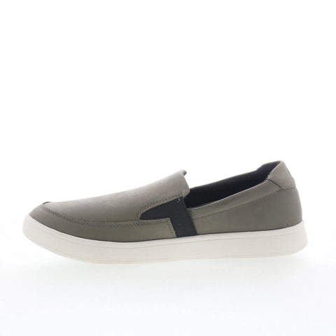 Drew Jump 43949-9T Mens Gray Leather Slip On Loafers & Slip Ons Casual Shoes