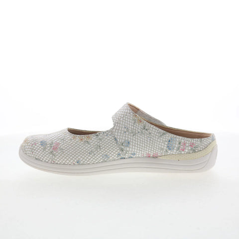 Drew Juniper 17085-48 Womens White Leather Mary Jane Flats Shoes