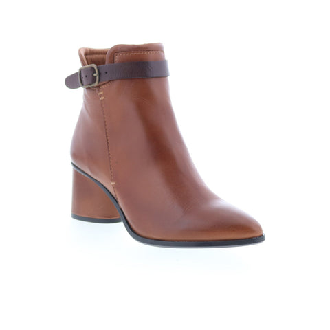 Miz Mooz Justice Womens Brown Leather Zipper Ankle & Booties Boots