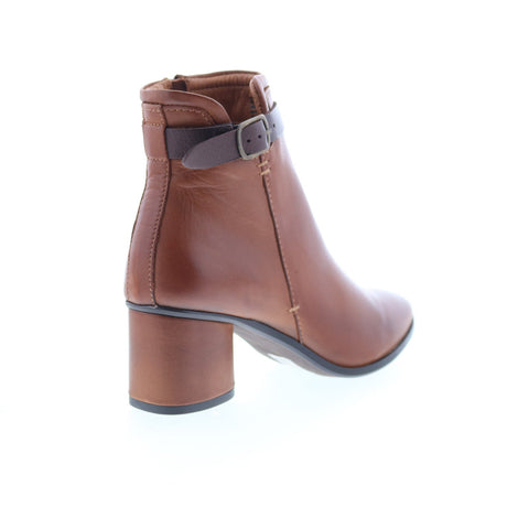 Miz Mooz Justice Womens Brown Leather Zipper Ankle & Booties Boots