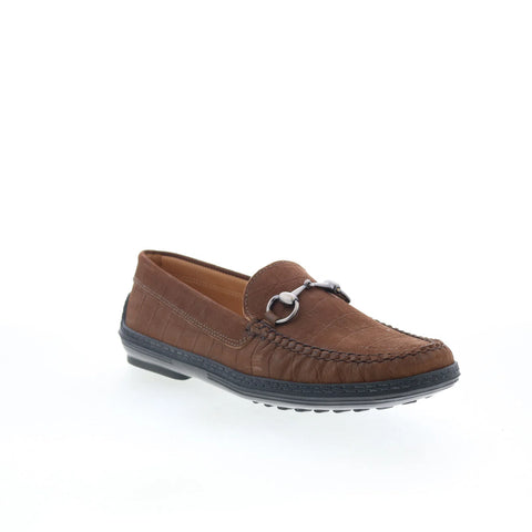 T.B. Phelps K3836 Mens Brown Leather Slip On Loafers & Slip Ons Penny Shoes