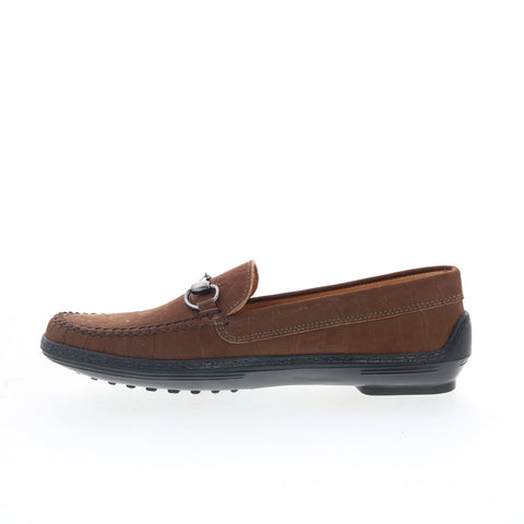 T.B. Phelps K3836 Mens Brown Leather Slip On Loafers & Slip Ons Penny Shoes