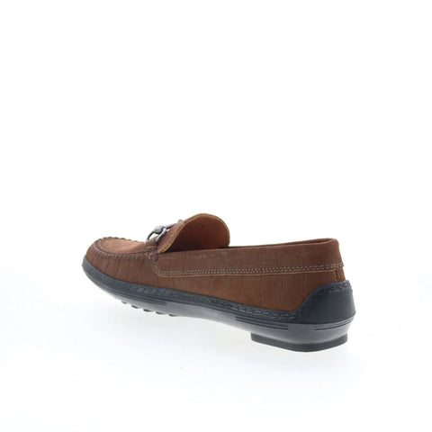 T.B. Phelps K3836 Mens Brown Leather Slip On Loafers & Slip Ons Penny Shoes