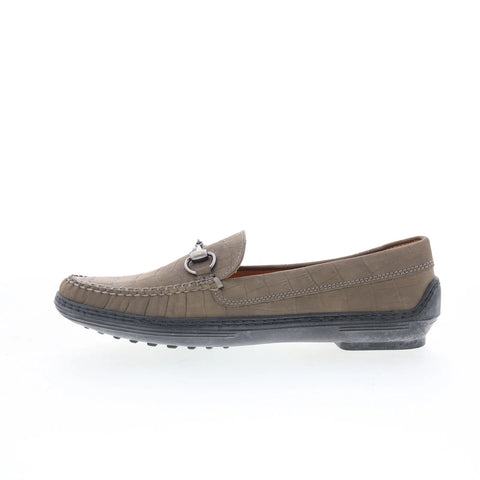 T.B. Phelps K3836 Mens Gray Leather Slip On Loafers & Slip Ons Penny Shoes
