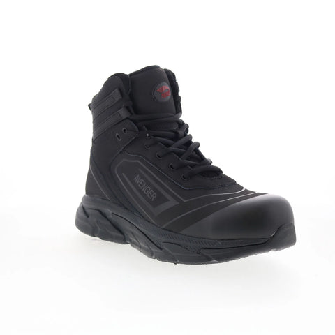 Avenger K4 Mid Alloy Toe Electrical Hazard Mens Black Wide Work Boots