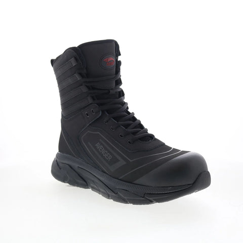 Avenger K4 Tall Boot Composite Toe EH Mens Black Wide Work & Safety Boots