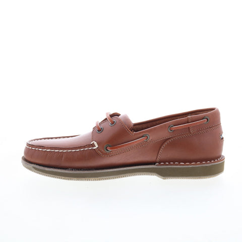 Rockport Perth K55031 Mens Brown Leather Loafers & Slip Ons Boat Shoes