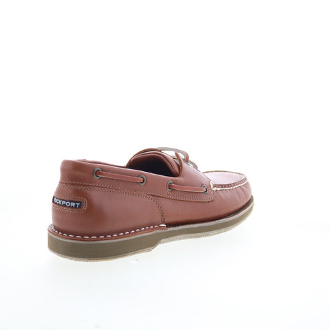 Rockport Perth K55031 Mens Brown Leather Loafers & Slip Ons Boat Shoes