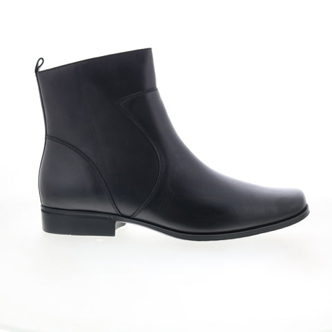Rockport Toloni K70048 Mens Black Leather Slip On Casual Dress Boots