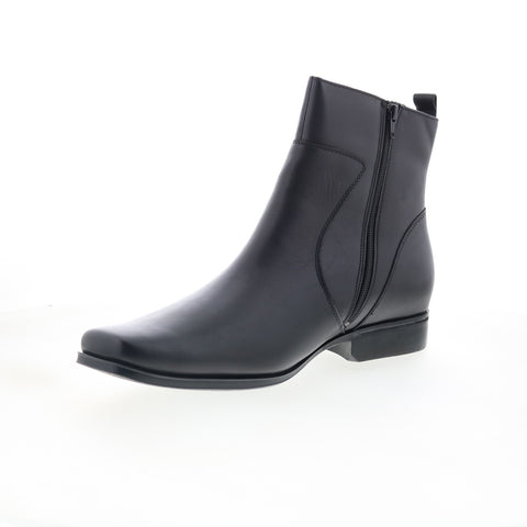 Rockport Toloni K70048 Mens Black Leather Slip On Casual Dress Boots