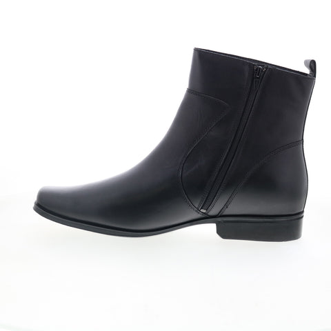 Rockport Toloni K70048 Mens Black Leather Slip On Casual Dress Boots