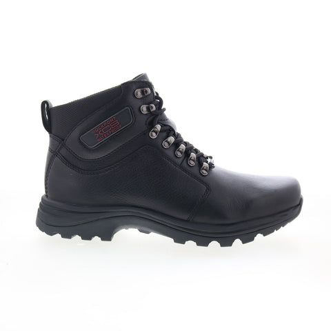 Rockport Elkhart K70652 Mens Black Leather Lace Up Casual Dress Boots