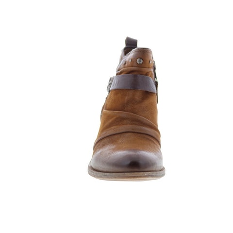 Miz Mooz Karima Womens Brown Leather Zipper Ankle & Booties Boots