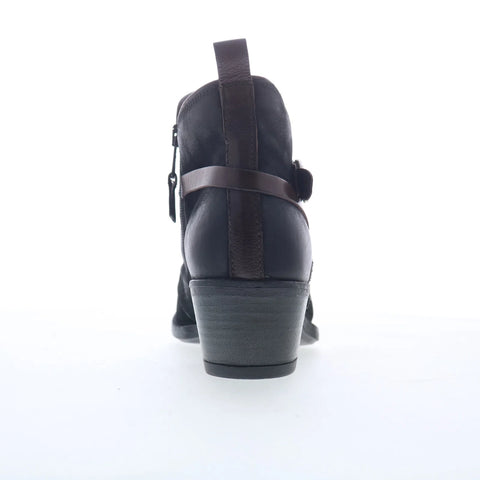 Miz Mooz Karima Womens Black Leather Zipper Ankle & Booties Boots