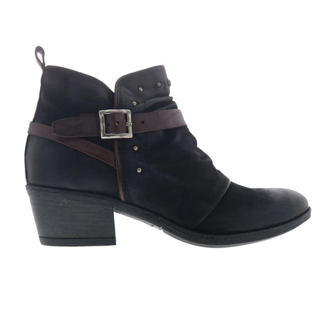 Miz Mooz Karima Womens Black Leather Zipper Ankle & Booties Boots
