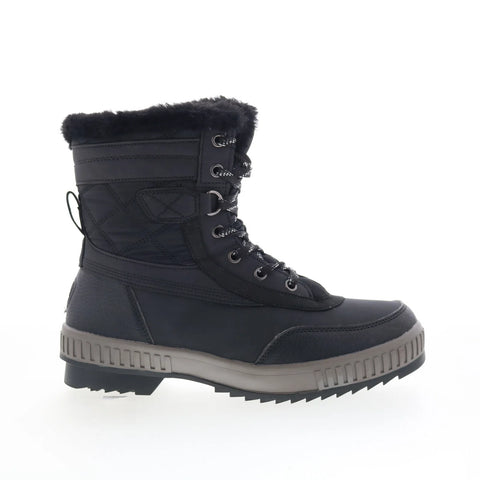 Pajar Karley PDPAB00672.01 Womens Black Canvas Lace Up Ankle & Booties Boots