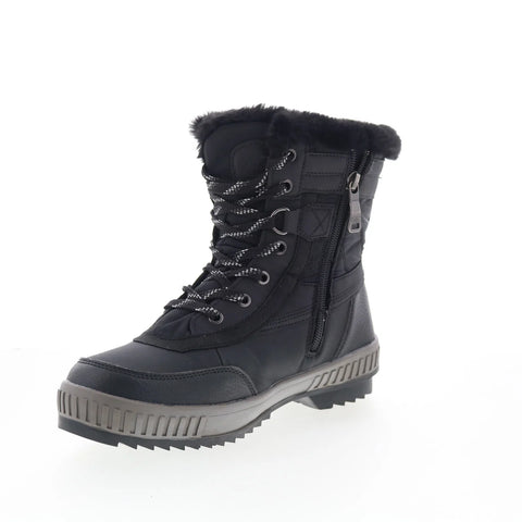 Pajar Karley PDPAB00672.01 Womens Black Canvas Lace Up Ankle & Booties Boots
