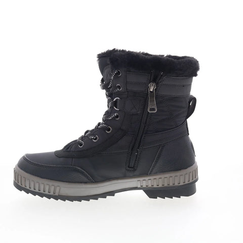 Pajar Karley PDPAB00672.01 Womens Black Canvas Lace Up Ankle & Booties Boots